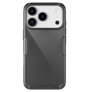 NILLKIN ETUI TPU NATURE PRO DO IPHONE 17 PRO PÓŁPRZEZROCZYSTE CZARNE
