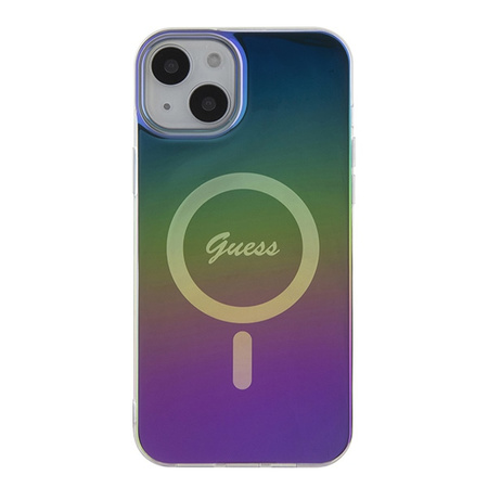 GUESS POKROWIEC MAGNETYCZNY DO IPHONE 15 14 13 DO MAGSAFE HARDCASE RAINBOW