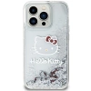 Etui Hello Kitty Liquid Glitter Charms Kitty Head na iPhone 11 / Xr - srebrne