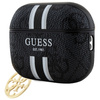 GUESS ETUI POKROWIEC DO AIRPODS PRO 2 2022 2023 ZDRUKOWANE PASKI CHARMS