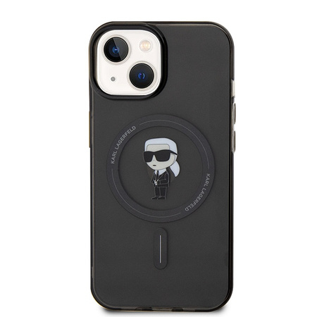 Karl Lagerfeld KLHMP14SHFCKNOK iPhone 14/ 15 / 13 6.1 czarny/black hardcase IML Ikonik MagSafe