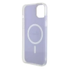 Etui Guess IML Iridescent MagSafe do iPhone 15 Plus - fioletowe