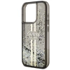 Etui Guess Liquid Glitter Gold Stripes na iPhone 15 Pro - czarne