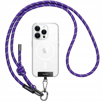 INNOSTYLE SMYCZ DO TELEFONU NA SZYJE WKŁADKA CROSSBODY MOCNA FIOLETOWA 8MM
