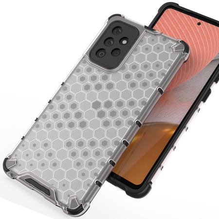 Honeycomb etui pancerny pokrowiec z żelową ramką Samsung Galaxy A72 4G przezroczysty