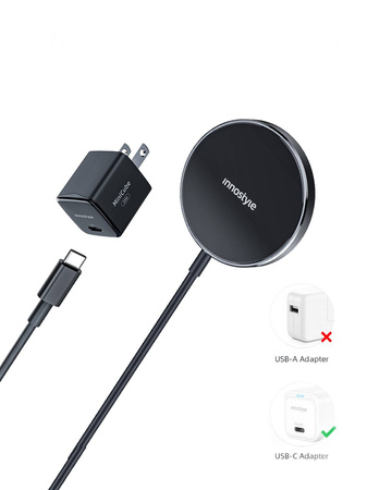 INNOSTYLE MAGEASE ŁADOWARKA INDUKCYJNA BEZPRZEWODOWA DO MAGSAFE IPHONE MAGEASE 15W CZARNA