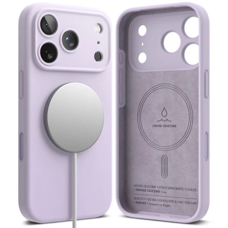 RINGKE ETUI SILICONE MAGNETIC MAGSAVE DO IPHONE 17 PRO OCHRONA Z FUNKCJĄ