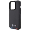 Etui BMW Leather Stamp Tricolor do iPhone 15 Pro - czarne
