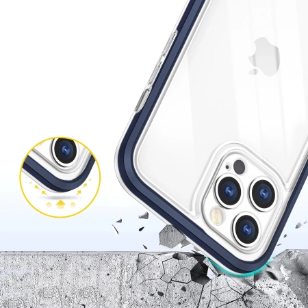 HURTEL ETUI POKROWIEC CASE ŻELOWY DO IPHONE 12 PRO MAX CLEAR 3IN1 RAMKA