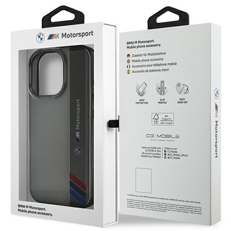 BMW ETUI HARDCASE MOTORSPORT IML VERTICAL STRIPE DO IPHONE 16 PRO 6.3