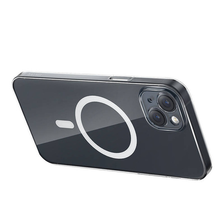 BASEUS ETUI POKROWIEC DO IPHONE 13 MAGNETIC CRYSTAL CLEAR ZESTAW CZYSZCZĄCY