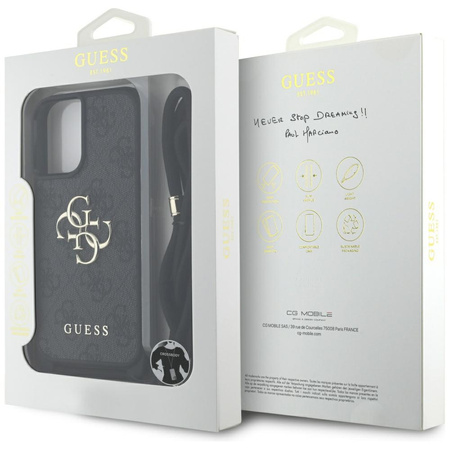 GUESS ETUI POKROWIEC DO IPHONE 16 PLUS 4G BIG LOGO CORD STAP CROSSBODY TPU