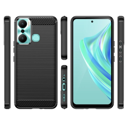 HURTEL CASE POKROWIEC CARBON DO INFINIX HOT 20 PLAY ELASTYCZNE ETUI OCHRONA