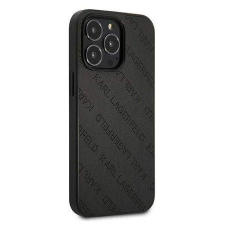 KARL LAGERFELD POKROWIEC HARDCASE DO IPHONE 13 13PRO 6,1 CZARNY PERFOROWANY