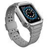 Protect Strap Band opaska z etui do Apple Watch 7 / 6 / 5 / 4 / 3 / 2 / SE (41 / 40 / 38mm) obudowa pancerny pokrowiec na zegarek szary