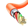 Kabel kątowy USB C - USB C 120W 1m rotacja 180° Dudao - pomarańczowy