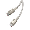 BASEUS KABEL USB-C DO USB-C 100W PD DO TELEFONÓW 1M ZŁOTY SZYBKIE ŁADOWANIE