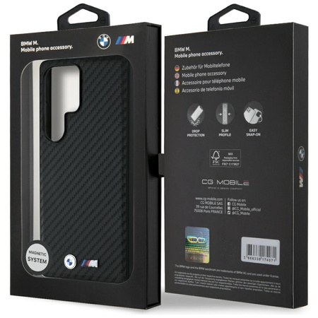 BMW ETUI CARBON DO SAMSUNG GALAXY S25 ULTRA DO MAGSAFE SKÓRZANE OCHRONA