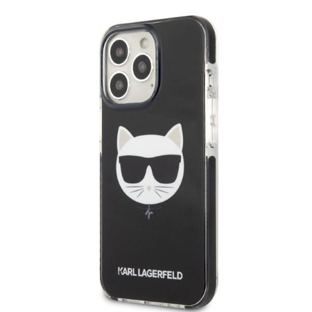 Etui Karl Lagerfeld KLHCP13LTPECK na iPhone 13 Pro / 13 hardcase - czarne Choupette Head