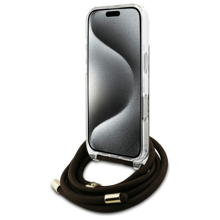 GUESS POKROWIEC HARDCASE CROSSBODY CORD 4G PRINT DO IPHONE 16 PRO MAX 6.9