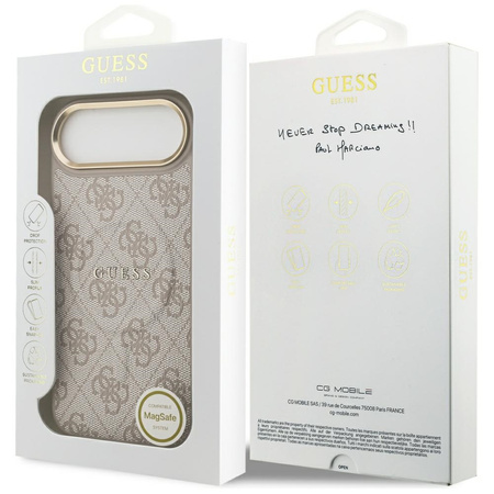 Etui Guess 4G PU Classic Logo MagSafe do iPhone Air różowy