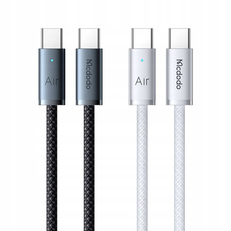 MCDODO KABEL USB-C USB-C SZYBKIE ŁADOWANIE USB TYP C 240W 2M LED CZARNY