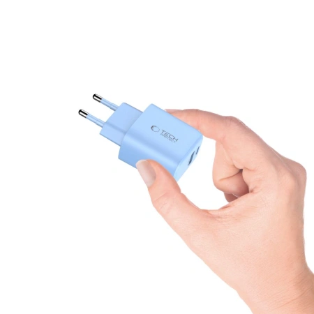Ładowarka sieciowa Tech-Protect NCA20 PD 20W QC3.0 USB-A / USB-C - niebieska