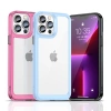 HURTEL SZTYWNY ETUI POKROWIEC DO IPHONE 12 PRO MAX Z ŻELOWĄ RAMKĄ NIEBIESKI