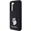 Etui Karl Lagerfeld Silicone Choupette Metal Pin na Samsung Galaxy S23 - czarne