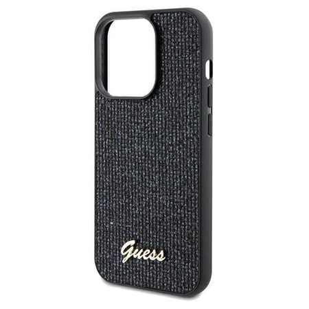 Etui Guess Disco Metal Script na iPhone 13 Pro / 13 - czarne