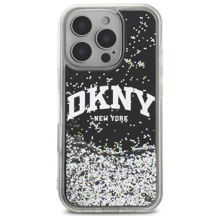 DKNY ETUI DO IPHONE 16 PRO HARDCASE LIQUID GLITTER ARCH LOGO ZABEZPIECZENIE