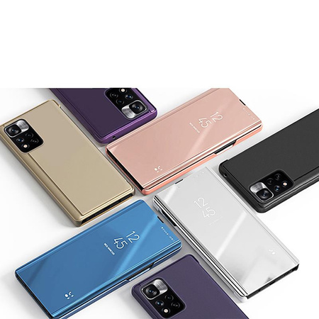 Clear View Case futerał etui z klapką Xiaomi Redmi Note 11S / Note 11 czarny