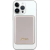 Powerbank indukcyjny Guess MagSafe Metal Script Logo 5W 3000mAh - złoty