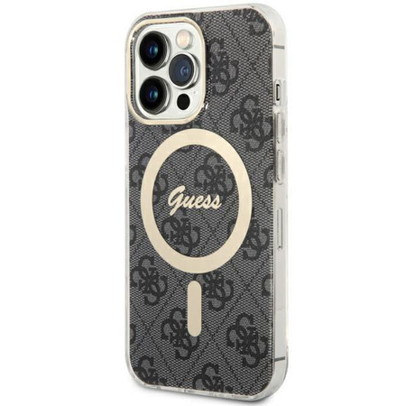 Etui Guess GUHMP13LH4STK na iPhone 13 Pro / 13 - czarne 4G MagSafe