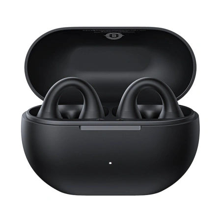 Słuchawki Baseus Bass 15 Clip OWS bezprzewodowe z kablem Baseus Simple USB-C 3A 30cm - czarne