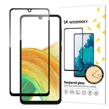 Wozinsky Full Glue Tempered Glass szkło hartowane do Samsung Galaxy A34 5G 9H na cały ekran z czarną ramką