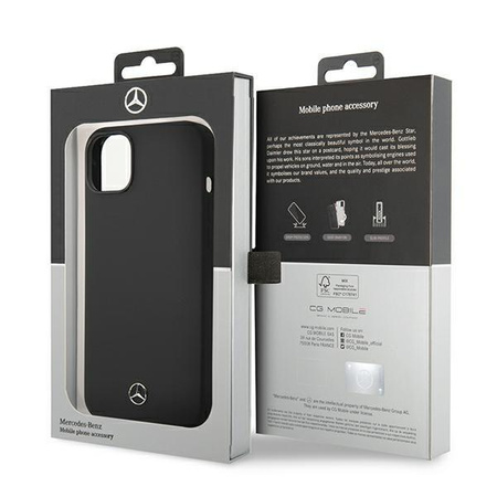 Mercedes MEHCP14SSILBK iPhone 14 6,1" czarny/black hardcase Silicone Line