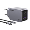 UGREEN ŁADOWARKA SIECIOWA 65W NEXODE PRO DO ANDROID IPHONE Z KABLEM 1.5M