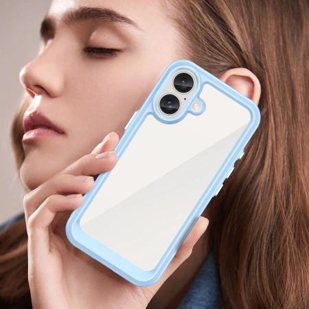 HURTEL ETUI OUTER SPACE CASE Z ŻELOWĄ RAMKĄ DO IPHONE 16 ODPORNE NA UPADKI