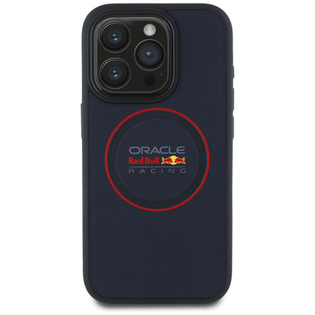 Red Bull RBHMP15X24PUILVR iPhone 15 Pro Max 6.7 hardcase granatowy/navy Leather Red Ring MagSafe