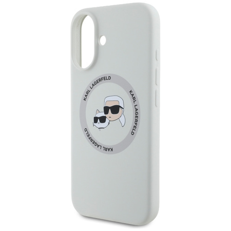 KARL LAGERFELD ETUI SILICONE DOUBLE HEADS AND CIRCLE DO IPHONE 16