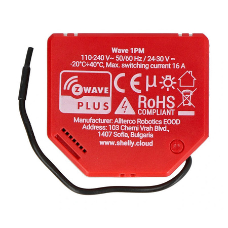 SHELLY STEROWNIK QUBINO WAVE1PM DO Z-WAVE Z MONITOROWANIEM MOCY I ENERGIĄ