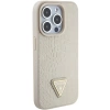 Etui Guess Croco Triangle Metal Logo do iPhone 15 Pro - złote
