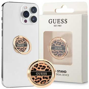 Guess Ring stand GURSHCLEOW brązowy/ brown Leopard