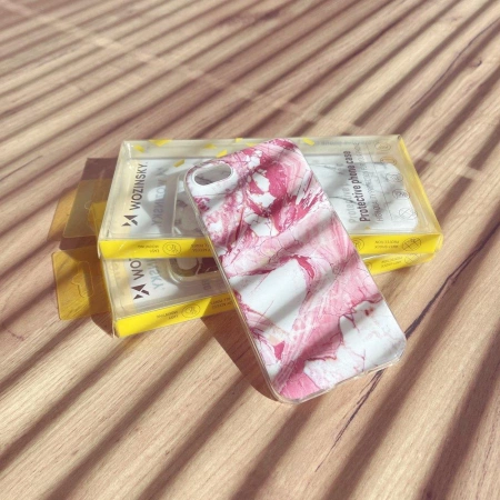 WOZINSKY ETUI POKROWIEC DO IPHONE 13 PRO MAX Z WZOREM MARMUR WERSJA ŻELOWA