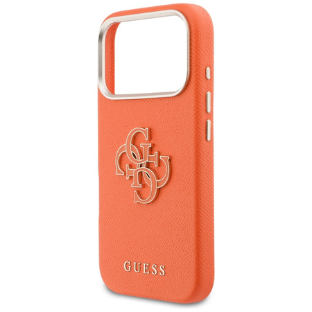 Etui Guess FW Resin Logo do iPhone 17 Pro pomarańczowy