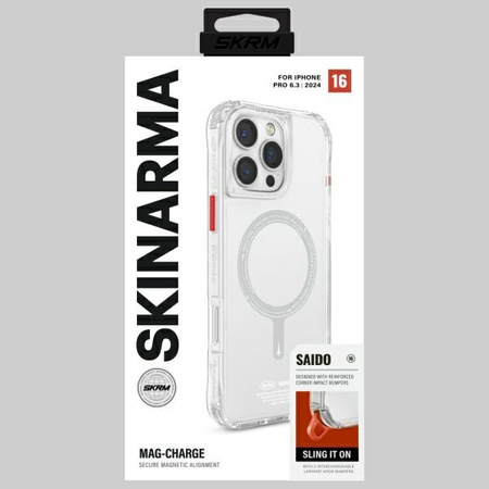 Skinarma etui Saido iPhone 16 Pro 6.3 Magnetic Charging przezroczysty/clear