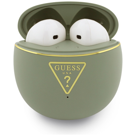 Słuchawki TWS Guess Gold Line Triangle   khaki