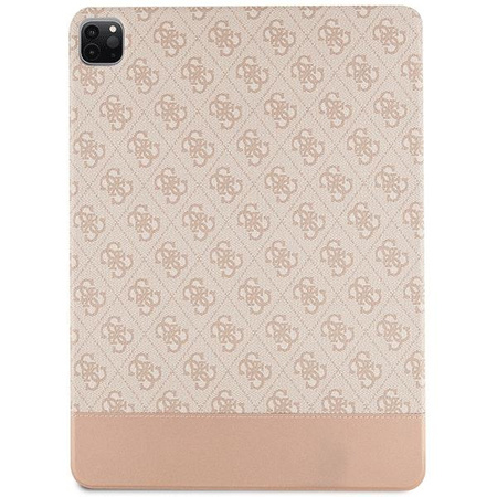 Etui Guess GUFCP12PS4SGP na iPad Pro 12.9" - różowe 4G Stripe Allover