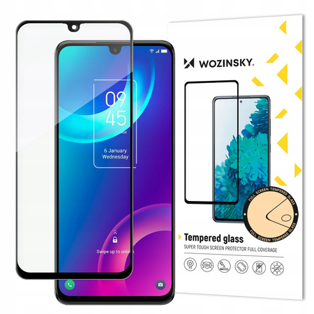 WOZINSKY FULL GLUE SZKŁO HARTOWANE CASE FRIENDLY DO TCL 30 5G NA CAŁY EKRAN